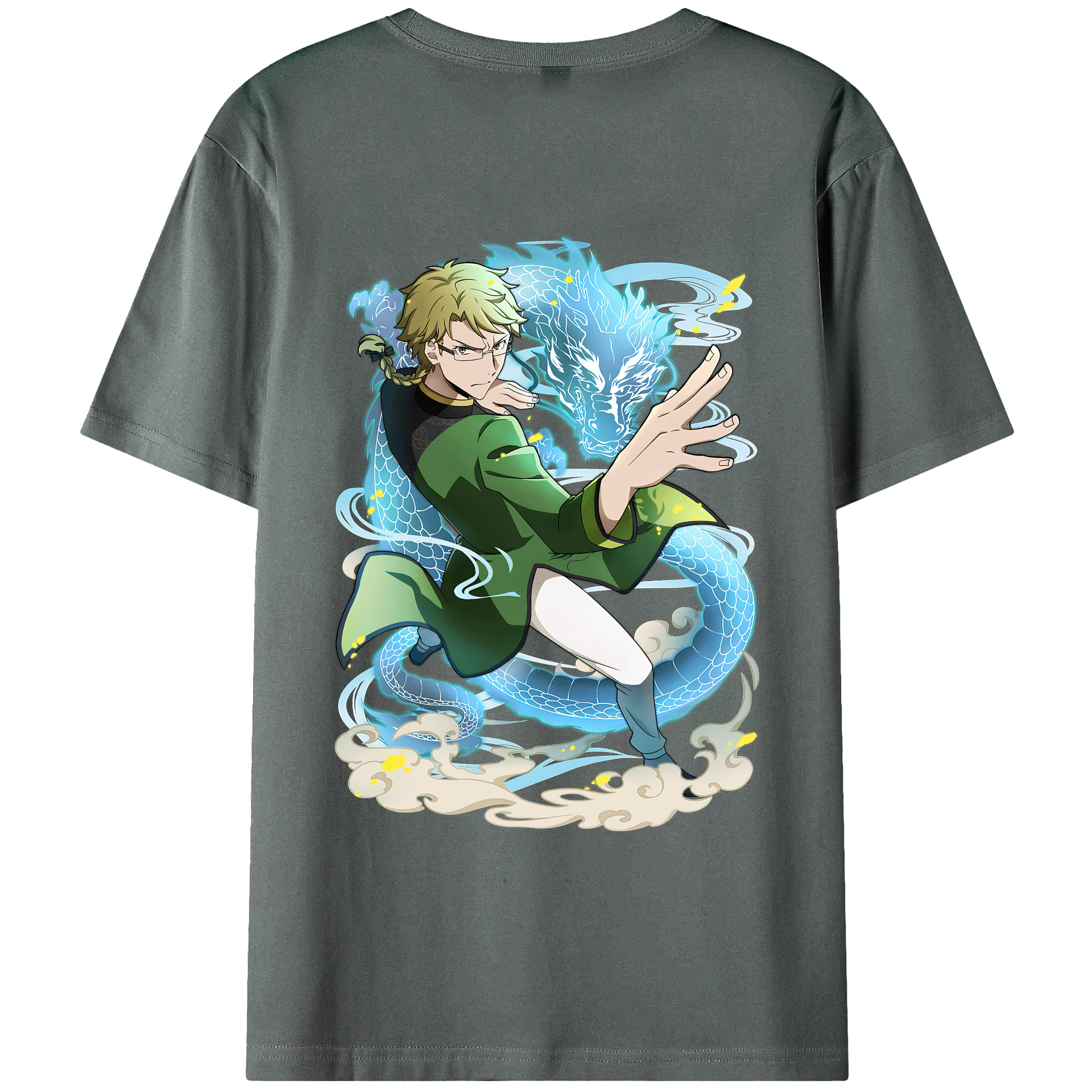 （画像用） 文豪ストレイドッグス Bungo Stray Dogs 綿100％ メンズ半袖Tシャツ（バックプリント） 通気性